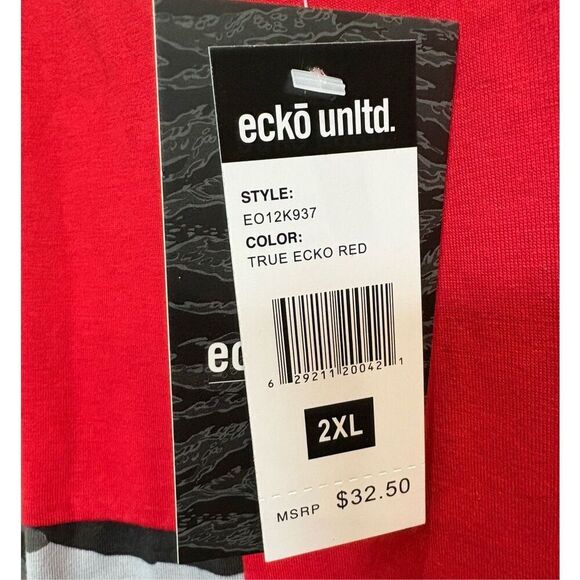 ECKO UNLIMITED - M Sz 2XL - NWT Short Sleeve Tee in ECKO Red w/Black & Grey Camo - Picture 5 of 13